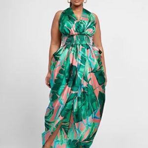 Halter palm dress